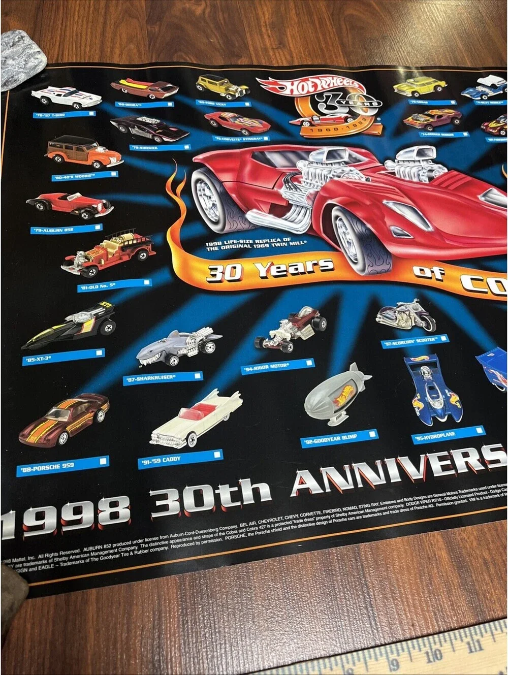 1998 Hot Wheels 30th Anniversary Collection Poster 18